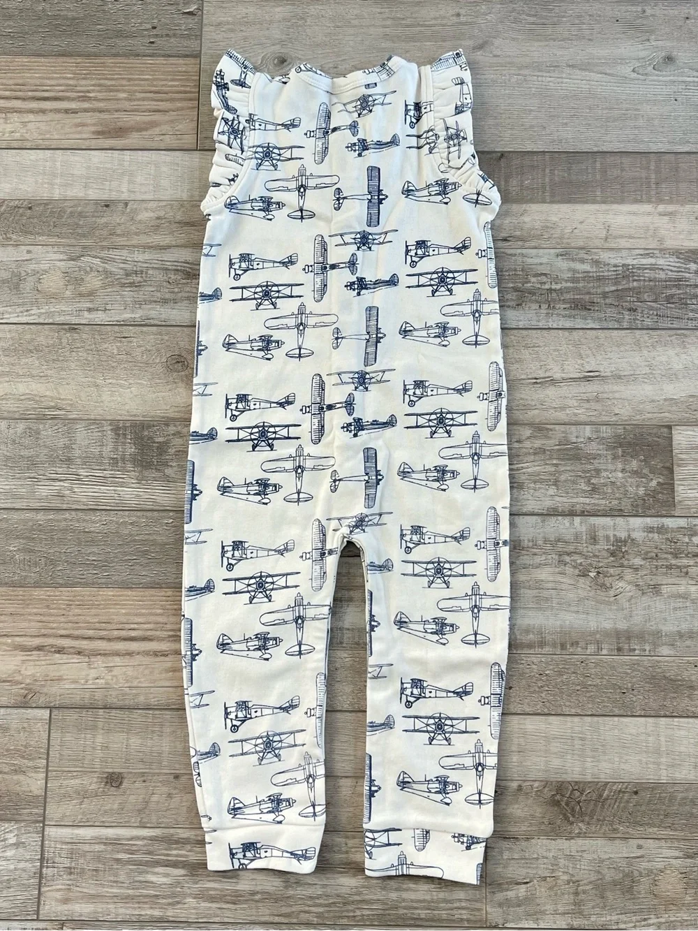 NWT Kate Quinn Sleeveless Ruffle Arm Button Jumpsuit Size 2T